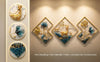 Gold Metal Wall Art Set of 3