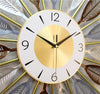 Decor Premium Metal Wall Clock for Home | Luxury 3D Leaf Design