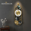 Gold Metal Wall Clock for Living Room Stylish Decor