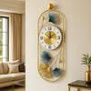 Gold Metal Wall Clock for Living Room Stylish Decor