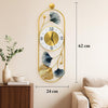 Gold Metal Wall Clock for Living Room Stylish Decor