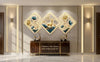 Gold Metal Wall Art Set of 3